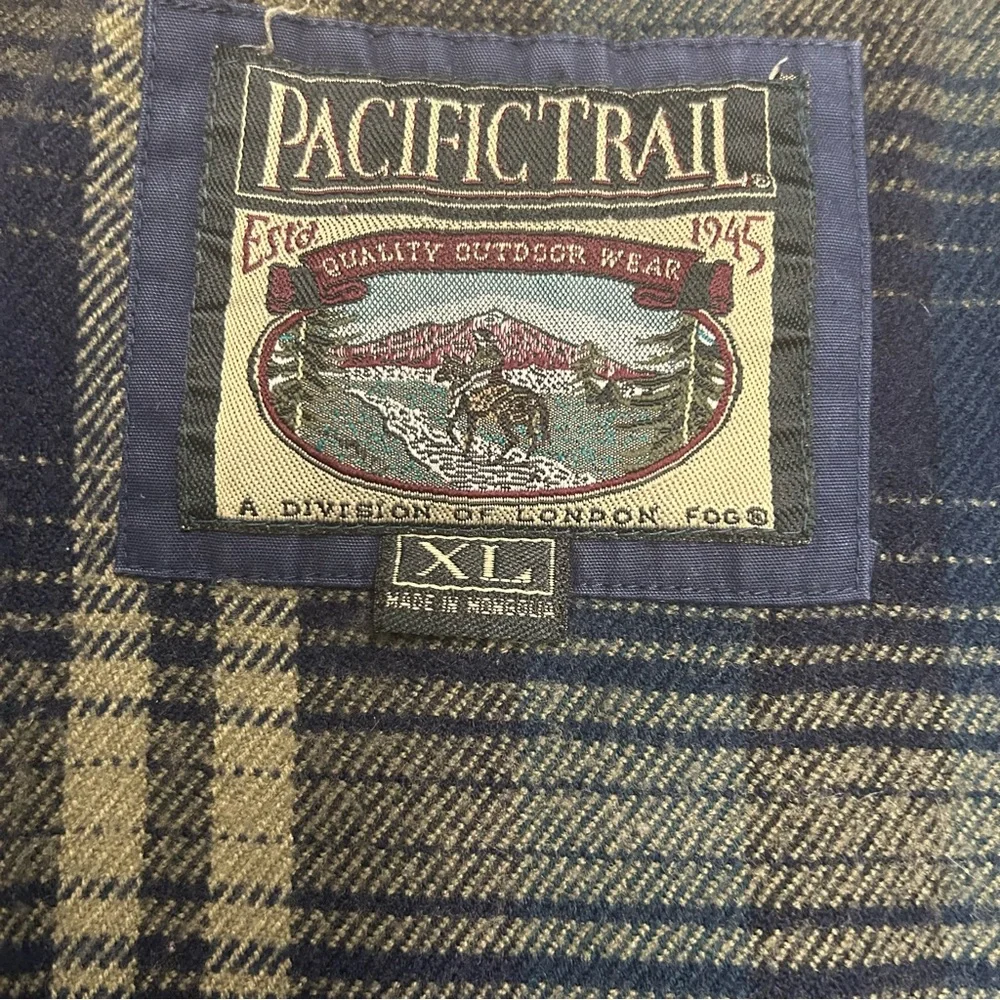 Vintage Pacific Trail Women’s Tan UtilityJacket with Navy Trim , Size XL - Picture 8 of 8